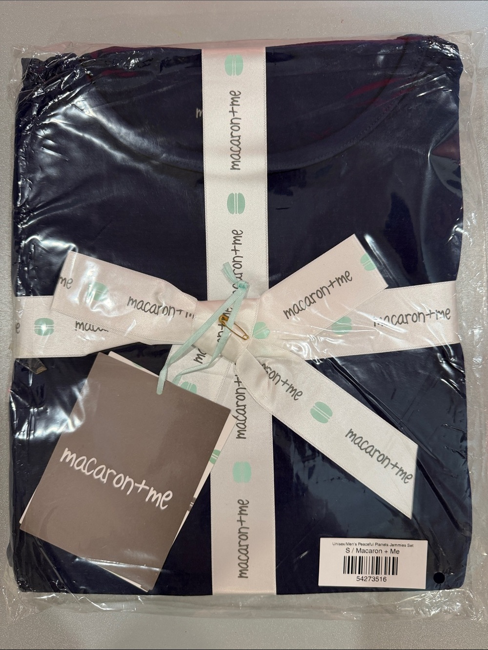 Macaron + Me Bamboo Unisex Men’s Peaceful Planets Pajama Set Small NWT